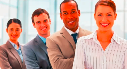 Professional business consulting team